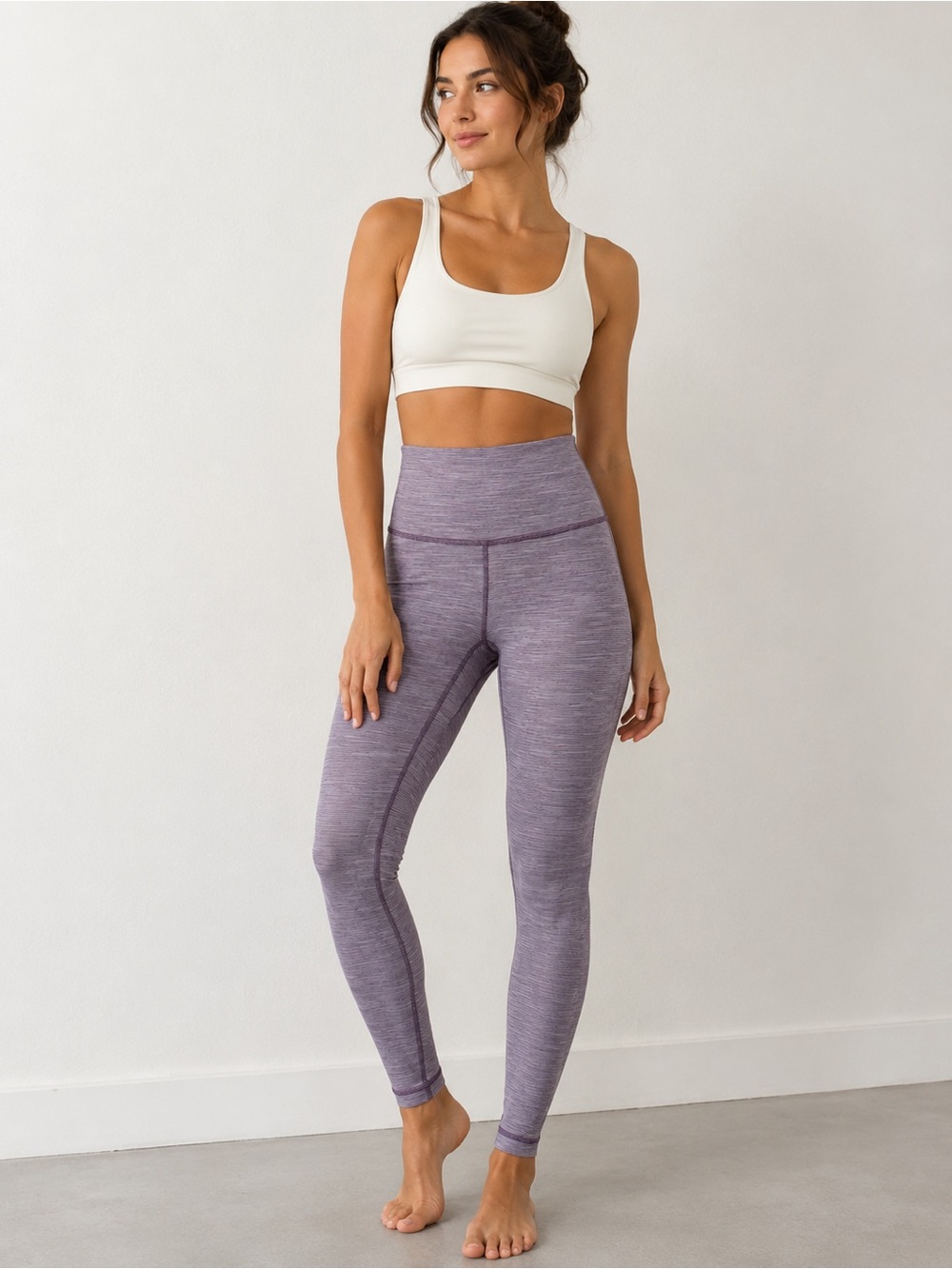 Lululemon Align Pant II Heathered Lavender Stripe Leggings Size 2 NWOT